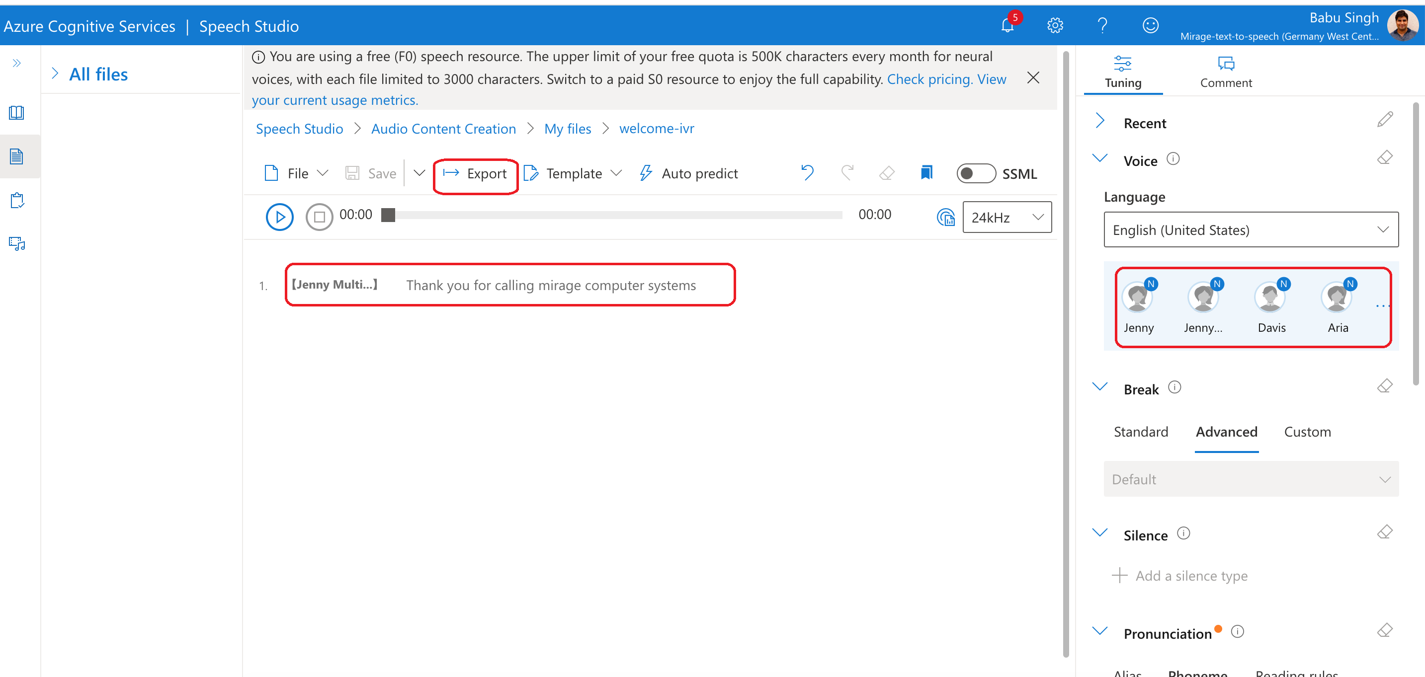 audio-azure-text2speech