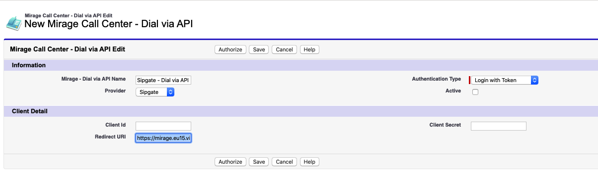 redirect url
