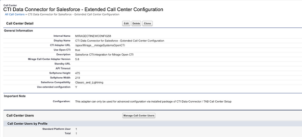 extended call center adapter 