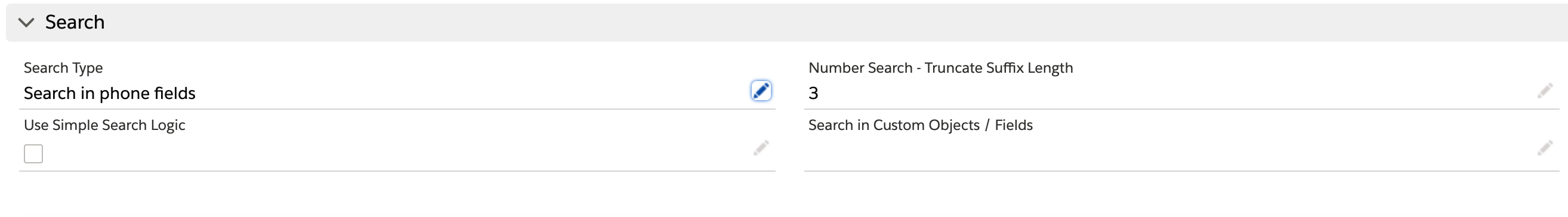 dialingrules-search options