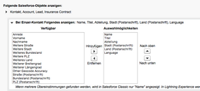 select fields to show on the SoftPhone  