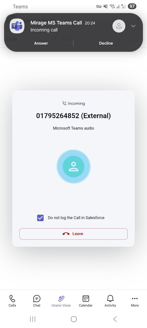 Teams-Add-in-mobile-incoming-ringing