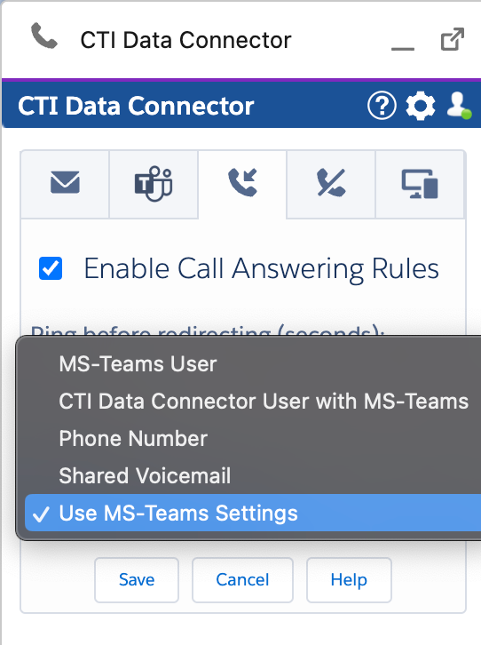 teams-redirect-options