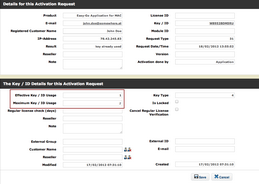 Change Maximum Key / ID usage