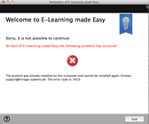 Example error screen - Icon Design 2