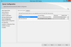 Select Account: NT Service 